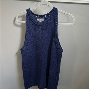 J. Crew Navy Sleeveless Knit Sweater